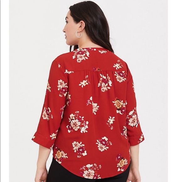 ❌SOLD❌ HARPER FLORAL GEORGETTE BUTTON-LOOP BLOUSE - Picture 2 of 6